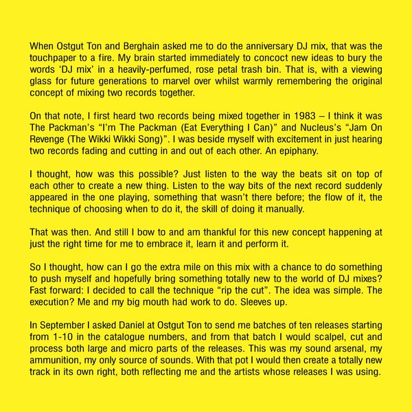 Luke Slater Berghain Fünfzehn Liner Notes